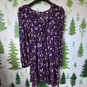 Zara Purple Floral Dress
